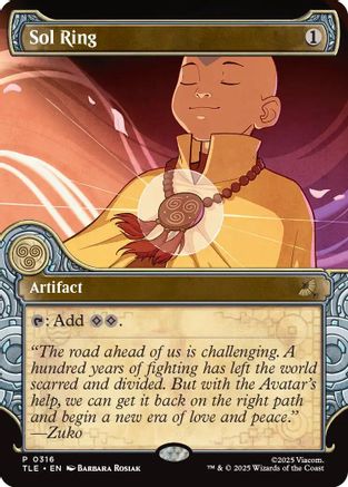 Image of Sol Ring (Showcase) (TLE-316) - Avatar: The Last Airbender: Eternal-Legal