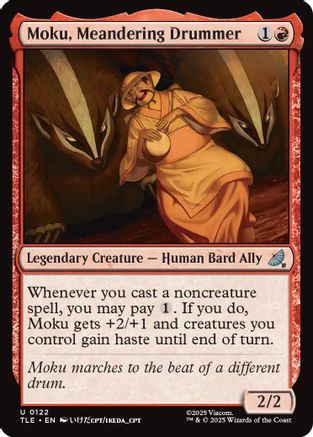 Image of Moku, Meandering Drummer (TLE-122) - Avatar: The Last Airbender: Eternal-Legal Foil