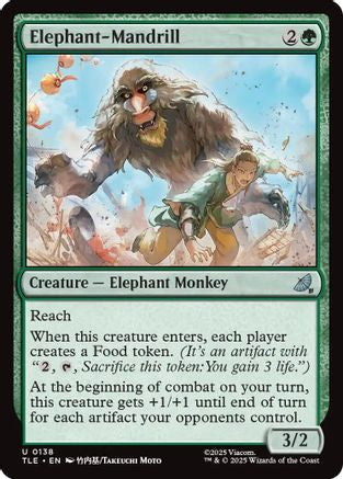 Image of Elephant-Mandrill (TLE-138) - Avatar: The Last Airbender: Eternal-Legal Foil