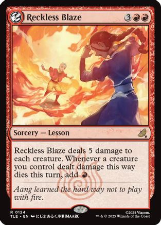Image of Reckless Blaze (TLE-124) - Avatar: The Last Airbender: Eternal-Legal Foil