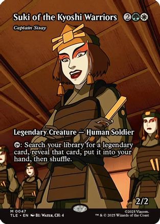 Image of Suki of the Kyoshi Warriors - Captain Sisay (Borderless) (TLE-047) - Avatar: The Last Airbender: Eternal-Legal Foil