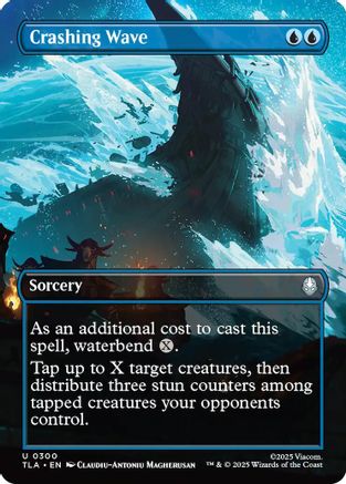 Image of Crashing Wave (Borderless) (TLA-300) - Avatar: The Last Airbender Foil