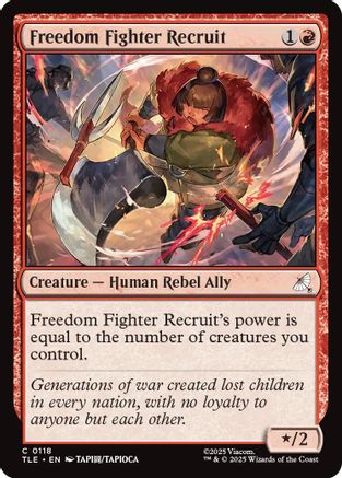 Image of Freedom Fighter Recruit (TLE-118) - Avatar: The Last Airbender: Eternal-Legal Foil