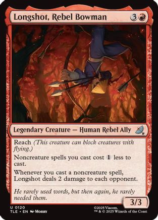 Image of Longshot, Rebel Bowman (TLE-120) - Avatar: The Last Airbender: Eternal-Legal Foil