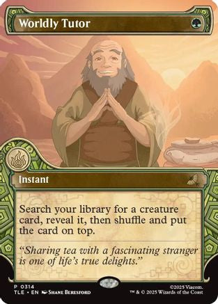 Image of Worldly Tutor (Showcase) (TLE-314) - Avatar: The Last Airbender: Eternal-Legal