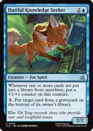 Image of Dutiful Knowledge Seeker (TLE-092) - Avatar: The Last Airbender: Eternal-Legal Foil