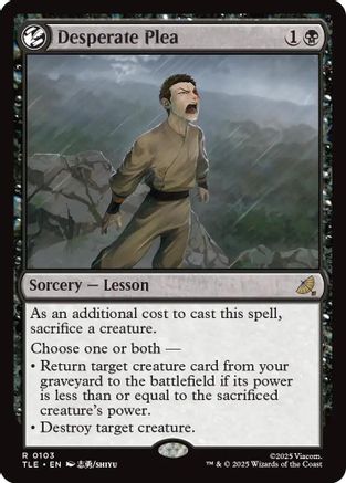 Image of Desperate Plea (TLE-103) - Avatar: The Last Airbender: Eternal-Legal