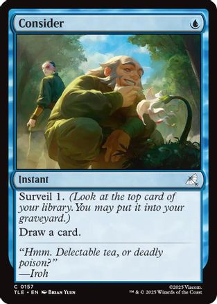 Image of Consider (TLE-157) - Avatar: The Last Airbender: Eternal-Legal Foil