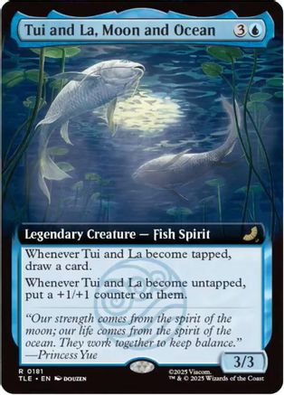 Image of Tui and La, Moon and Ocean (Extended Art) (TLE-181) - Avatar: The Last Airbender: Eternal-Legal Foil