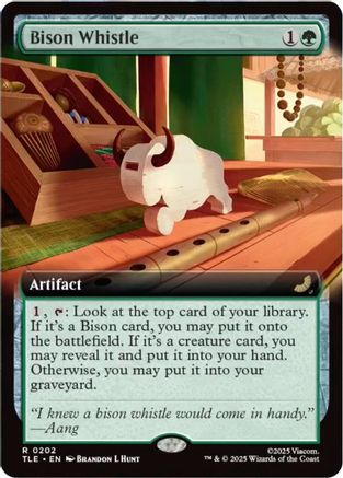 Image of Bison Whistle (Extended Art) (TLE-202) - Avatar: The Last Airbender: Eternal-Legal Foil