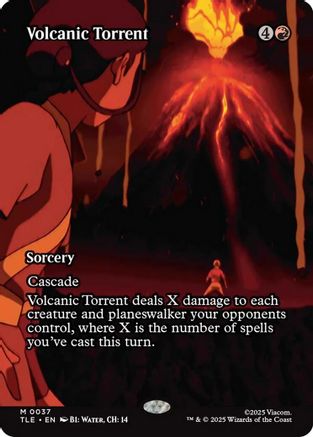 Image of Volcanic Torrent (Borderless) (TLE-037) - Avatar: The Last Airbender: Eternal-Legal Foil