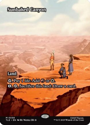 Image of Sunbaked Canyon (Borderless) (TLE-058) - Avatar: The Last Airbender: Eternal-Legal Foil