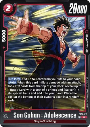 Image of Son Gohan : Adolescence - FB08-011 (FB08-011) - Saiyans Pride Holofoil