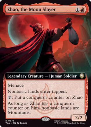 Image of Zhao, the Moon Slayer (Extended Art) (TLA-376) - Avatar: The Last Airbender Foil