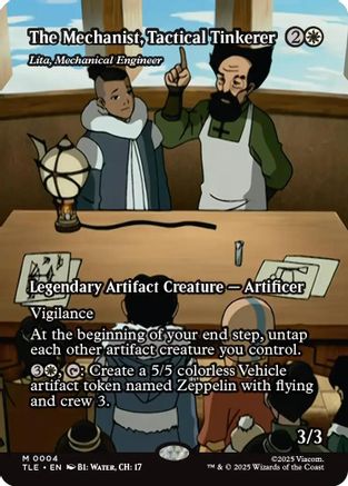 Image of The Mechanist, Tactical Tinkerer - Lita, Mechanical Engineer (Borderless) (TLE-004) - Avatar: The Last Airbender: Eternal-Legal
