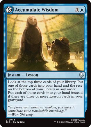 Image of Accumulate Wisdom (TLA-044) - Avatar: The Last Airbender Foil