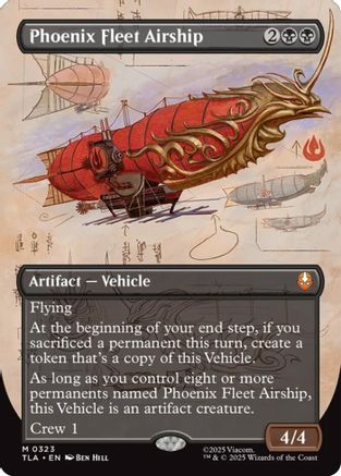 Image of Phoenix Fleet Airship (Borderless) (TLA-323) - Avatar: The Last Airbender Foil