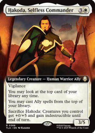 Image of Hakoda, Selfless Commander (Extended Art) (TLA-366) - Avatar: The Last Airbender Foil