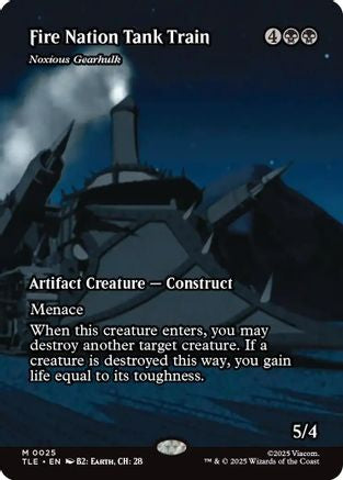 Image of Fire Nation Tank Train - Noxious Gearhulk (Borderless) (TLE-025) - Avatar: The Last Airbender: Eternal-Legal