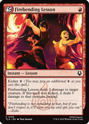 Image of Firebending Lesson (TLA-138) - Avatar: The Last Airbender Foil