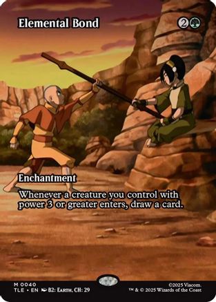 Image of Elemental Bond (Borderless) (TLE-040) - Avatar: The Last Airbender: Eternal-Legal Foil