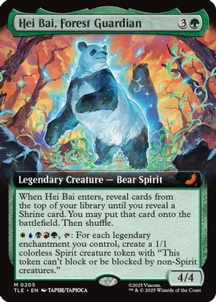 Image of Hei Bai, Forest Guardian (Extended Art) (TLE-205) - Avatar: The Last Airbender: Eternal-Legal Foil