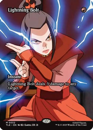 Image of Lightning Bolt (Borderless) (TLE-032) - Avatar: The Last Airbender: Eternal-Legal