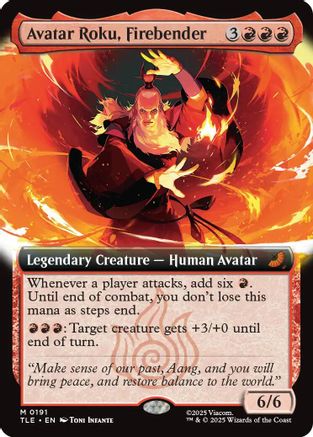 Image of Avatar Roku, Firebender (Extended Art) (TLE-191) - Avatar: The Last Airbender: Eternal-Legal