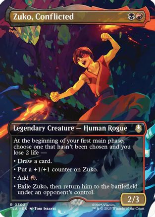 Image of Zuko, Conflicted (Borderless) (TLA-302) - Avatar: The Last Airbender