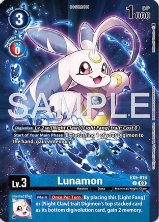Image of Lunamon (Digimon Story: Time Stranger Collector's Edition) (EX5-016) - Animal Colosseum Foil