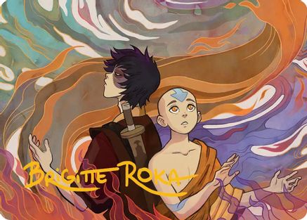 Image of Fated Firepower Art Card (Gold-Stamped Signature) (ASTLA-043) - Art Series: Avatar: The Last Airbender