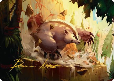 Image of Badgermole Art Card (Gold-Stamped Signature) (ASTLA-012) - Art Series: Avatar: The Last Airbender