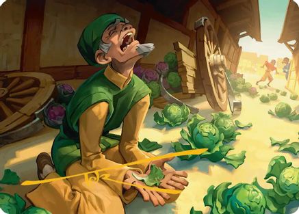 Image of Unlucky Cabbage Merchant Art Card (Gold-Stamped Signature) (ASTLA-019) - Art Series: Avatar: The Last Airbender