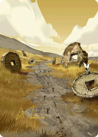 Image of Plains Art Card (Gold-Stamped Signature) (ASTLA-050) - Art Series: Avatar: The Last Airbender