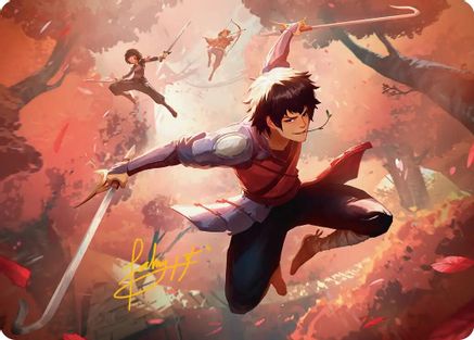 Image of Jet, Freedom Fighter Art Card (Gold-Stamped Signature) (ASTLA-022) - Art Series: Avatar: The Last Airbender