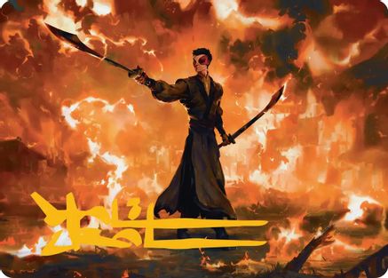 Image of Zuko, Conflicted Art Card (Gold-Stamped Signature) (ASTLA-024) - Art Series: Avatar: The Last Airbender