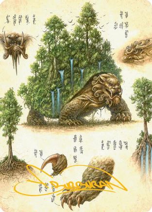 Image of The Lion-Turtle Art Card (Gold-Stamped Signature) (ASTLA-037) - Art Series: Avatar: The Last Airbender