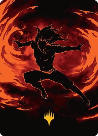 Image of Ozai, the Phoenix King Art Card (Gold-Stamped Planeswalker Symbol) (ASTLA-039) - Art Series: Avatar: The Last Airbender