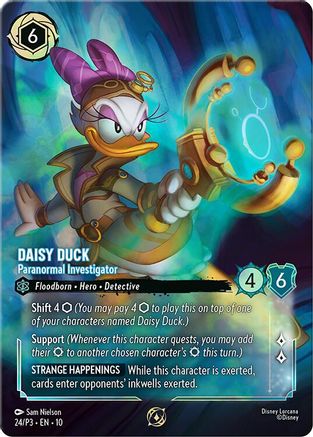 Image of Daisy Duck - Paranormal Investigator (Store Championship) (24) - Disney Lorcana Promo Cards Holofoil