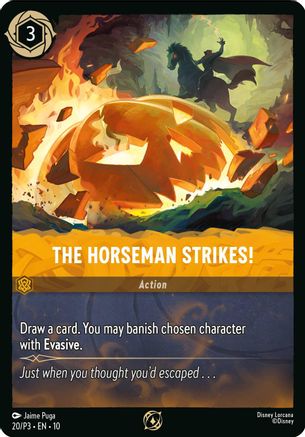 Image of The Horseman Strikes! (20) - Disney Lorcana Promo Cards Cold Foil
