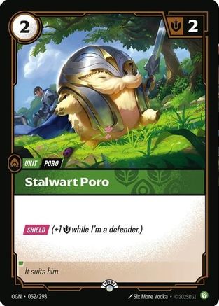 Image of Stalwart Poro (052/298) - Riftbound Organized Play Promotional Cards Foil