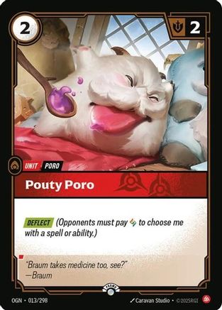 Image of Pouty Poro (013/298) - Riftbound Organized Play Promotional Cards Foil