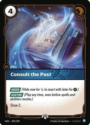 Image of Consult the Past (083/298) - Riftbound Organized Play Promotional Cards Foil