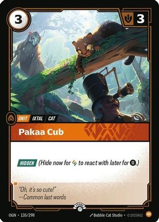 Image of Pakaa Cub (135/298) - Riftbound Organized Play Promotional Cards Foil
