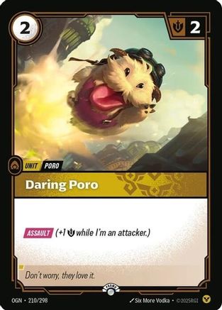 Image of Daring Poro (210/298) - Riftbound Organized Play Promotional Cards Foil