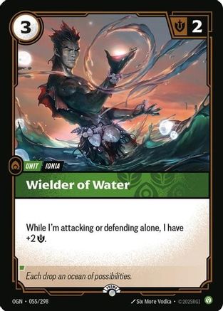 Image of Wielder of Water (055/298) - Riftbound Organized Play Promotional Cards Foil