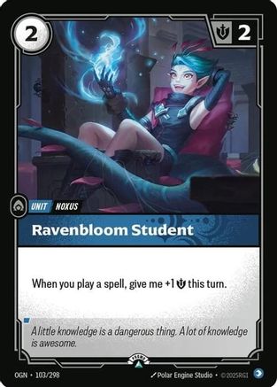Image of Ravenbloom Student (103/298) - Riftbound Organized Play Promotional Cards Foil