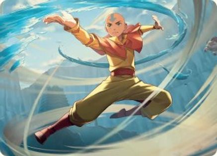 Image of Aang, Swift Savior Art Card (ASTLA-020) - Art Series: Avatar: The Last Airbender