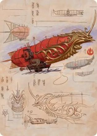Image of Phoenix Fleet Airship Art Card (ASTLA-035) - Art Series: Avatar: The Last Airbender