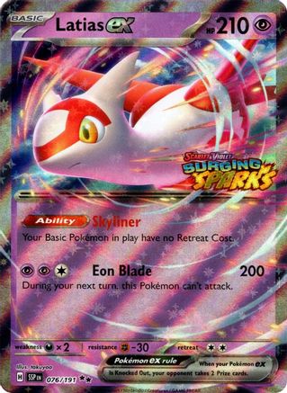Image of Latias ex (Surging Sparks) 076  - Holofoil Miscellaneous Cards & Products - Double Rare